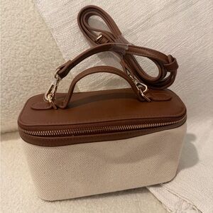 Elegant Brown and Cream Women's Bag